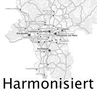Vorschau der Kartenzusammenstellung Rettungswachen und Rettungsbezirke GDI-Südhessen